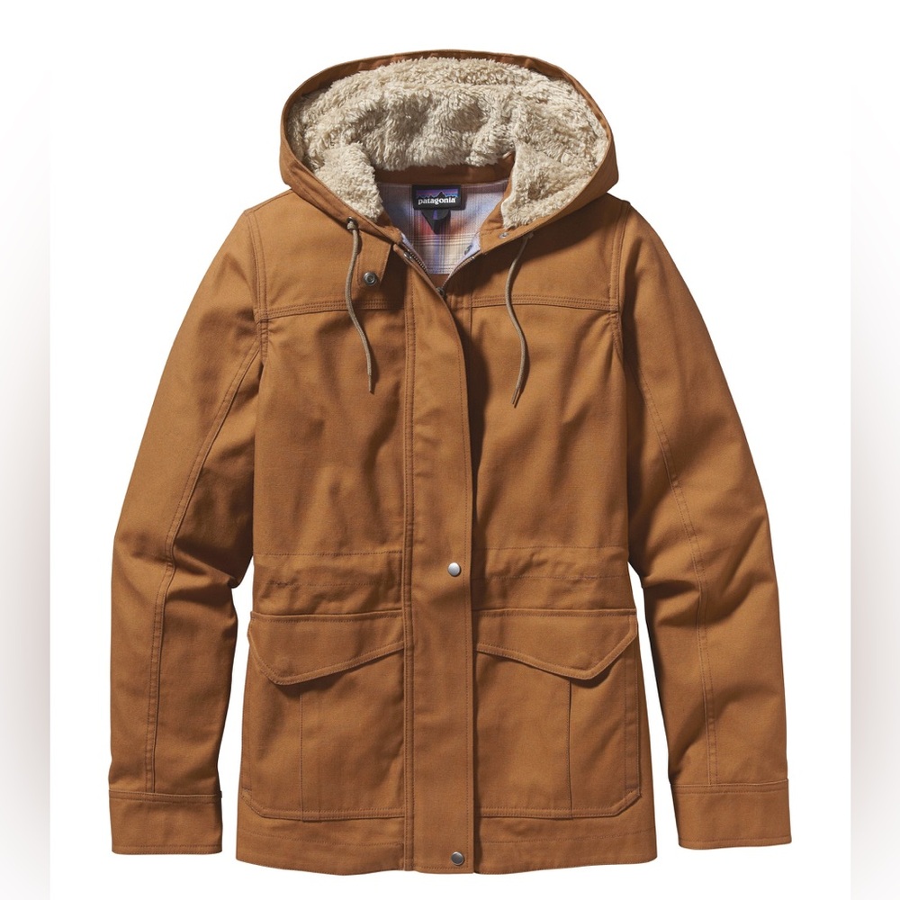 Patagonia Tan Hooded Utility Jacket